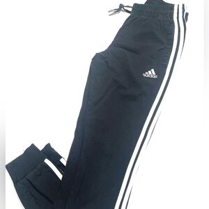 Adidas woman’s black Joggers with White Accents